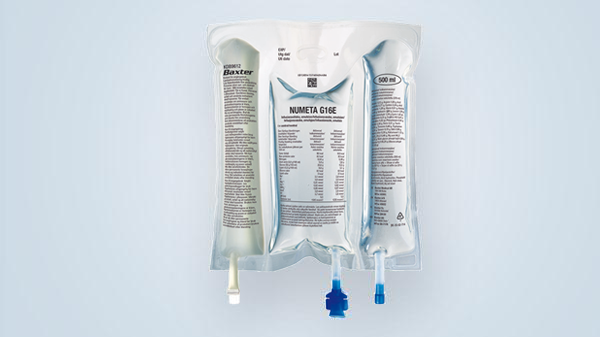 NUMETA G13E - triple-chamber ready-to-use parenteral intravenous nutrition NUMETA G13E
